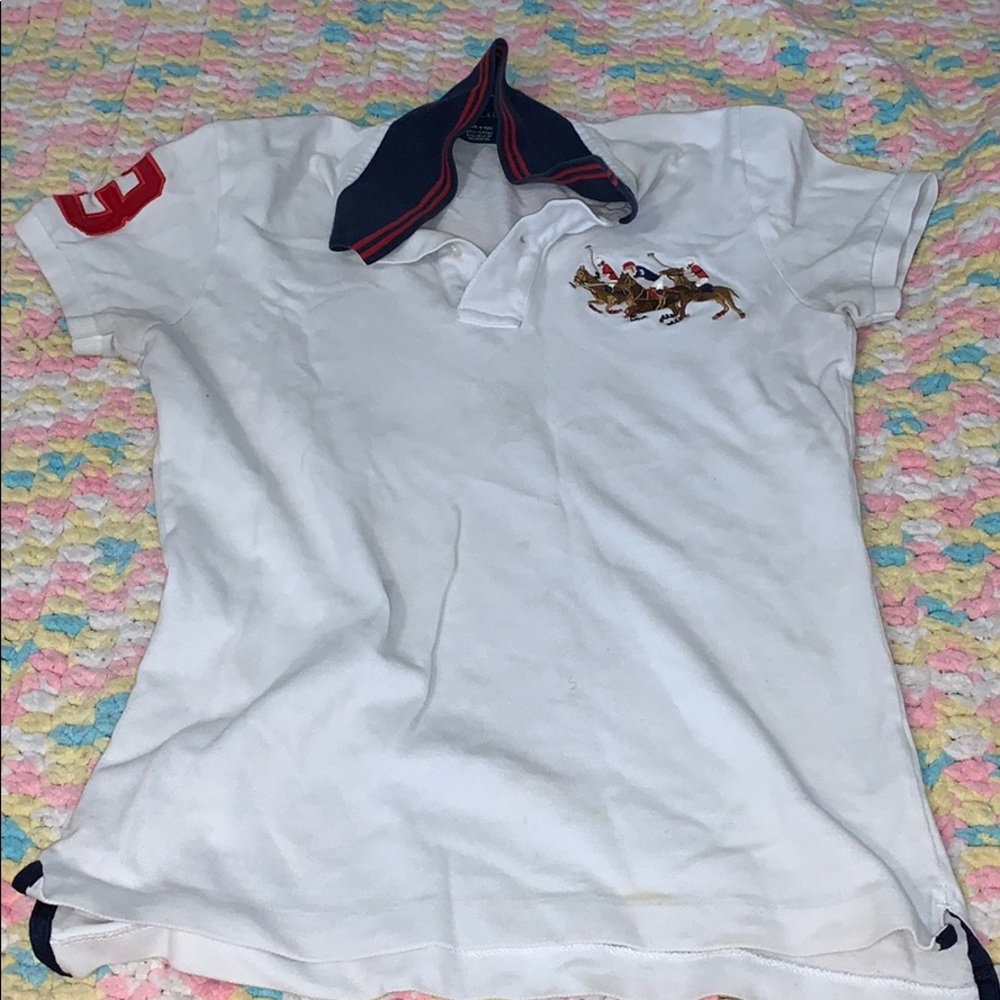 White polo collard shirt